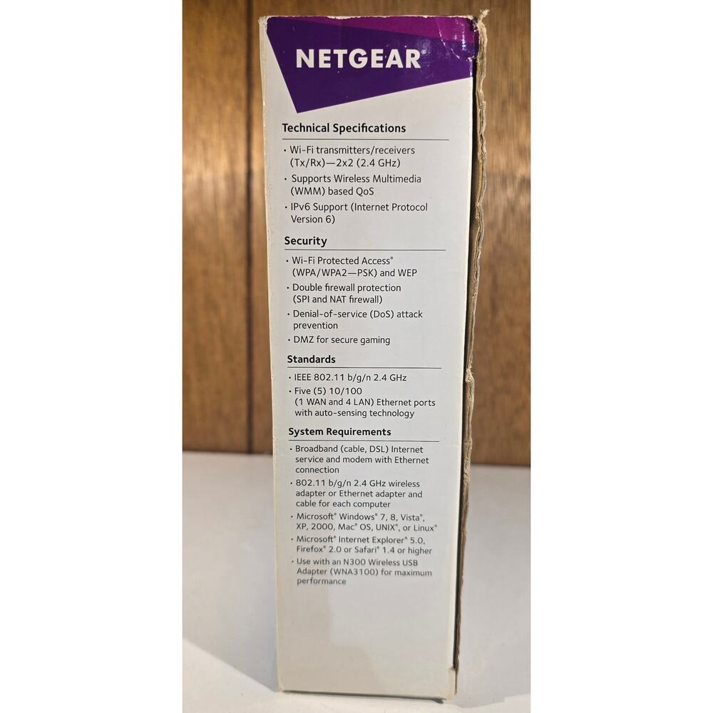 NETGEAR N300 Wireless Router WNR2000v4 WiFi Router - Picture 4 of 12